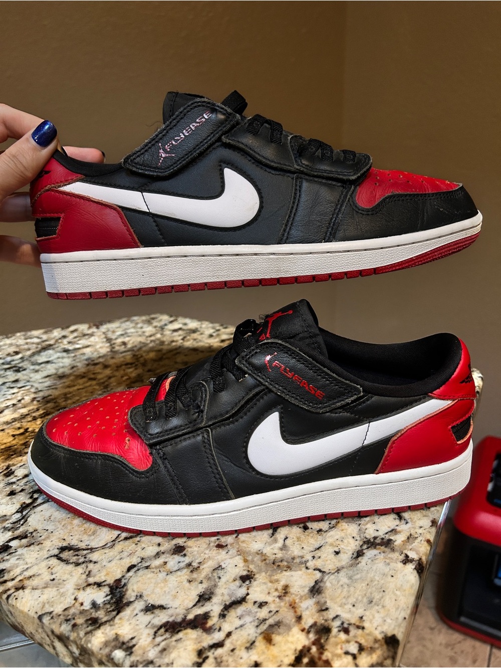 Nike Air Jordan 1 Low FlyEase “Bred” Men’s Size 9